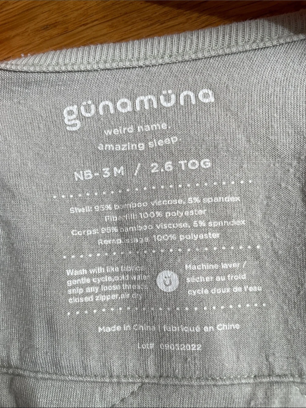 Sleep sack Gunamuna 0-3 M 2.6 TOG